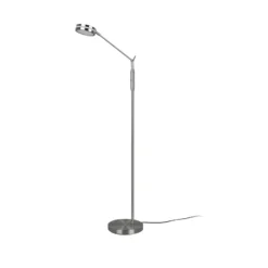 Lámpara de pie LED Franklin, regulador con sensor, níquel mate