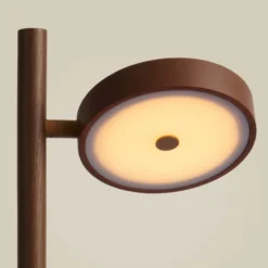Lámpara de pie LED GOOD & MOJO Okinawa, 1 luz, marrón, 146 cm, madera
