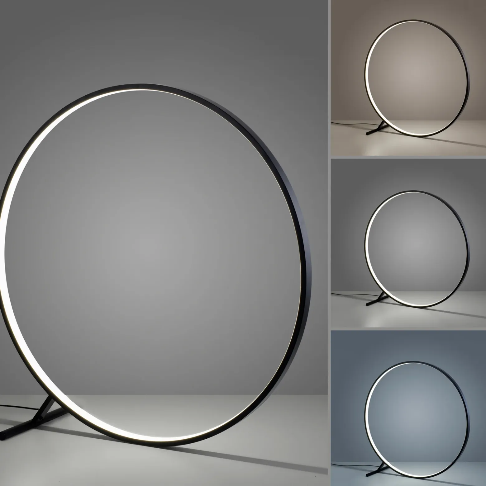 Lámpara de pie LED Hula CCT con control remoto Ø 100cm