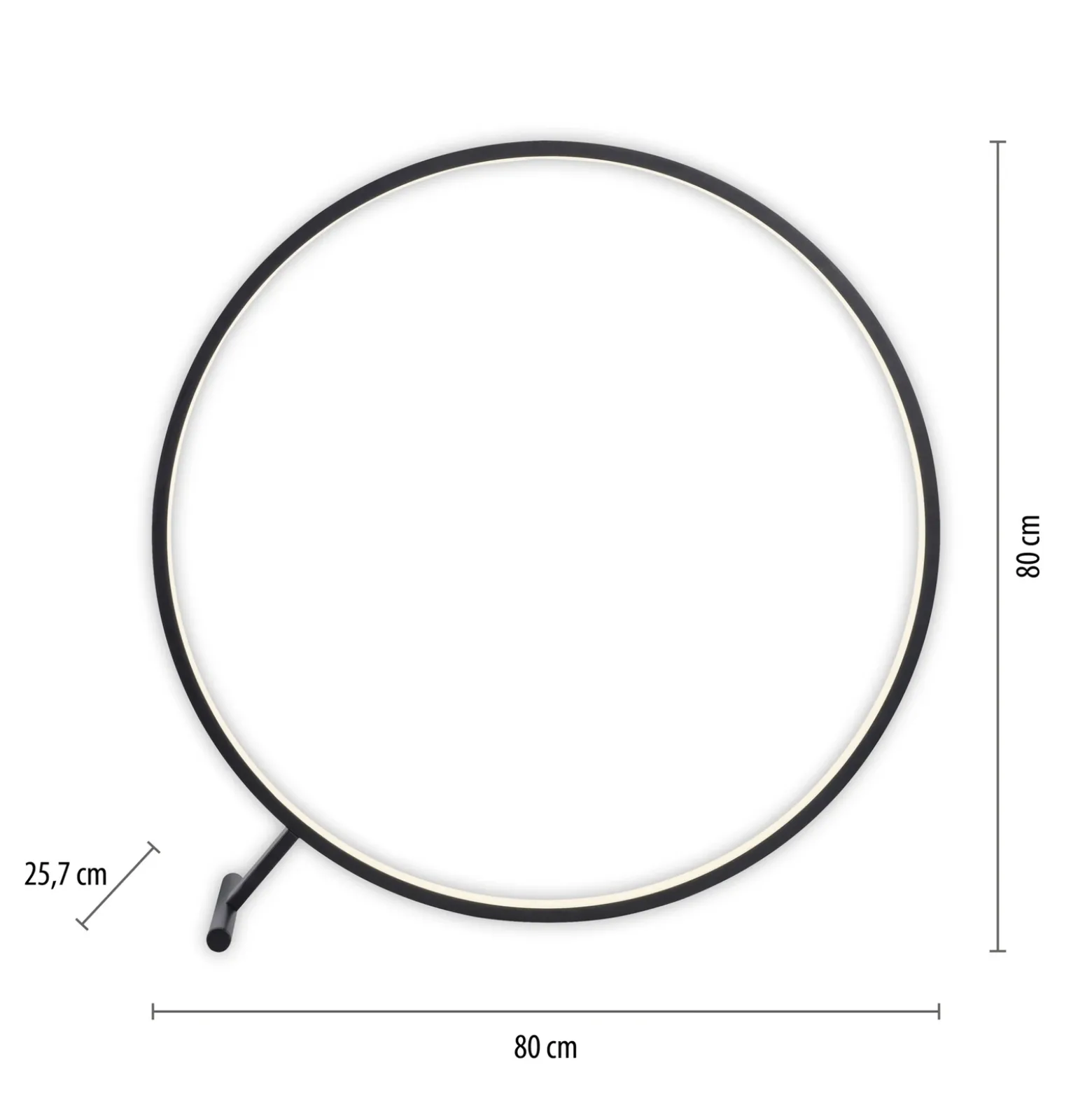 Lámpara de pie LED Hula CCT con control remoto Ø 80 cm