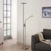 Lámpara de pie LED Jonne de Lindby, angular, brazo de lectura, atenuable, 180 cm
