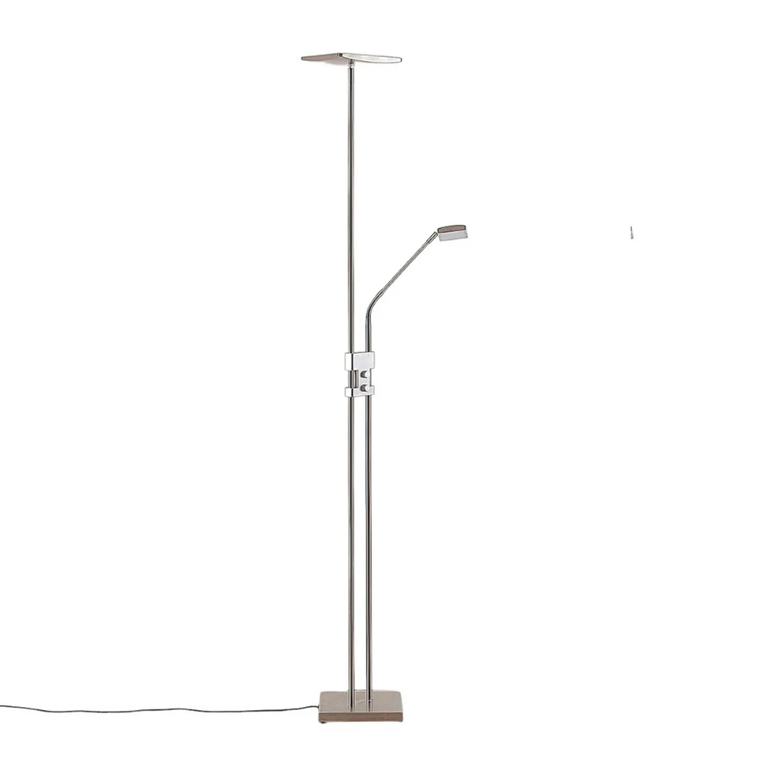 Lámpara de pie LED Jonne de Lindby, angular, brazo de lectura, atenuable, 180 cm