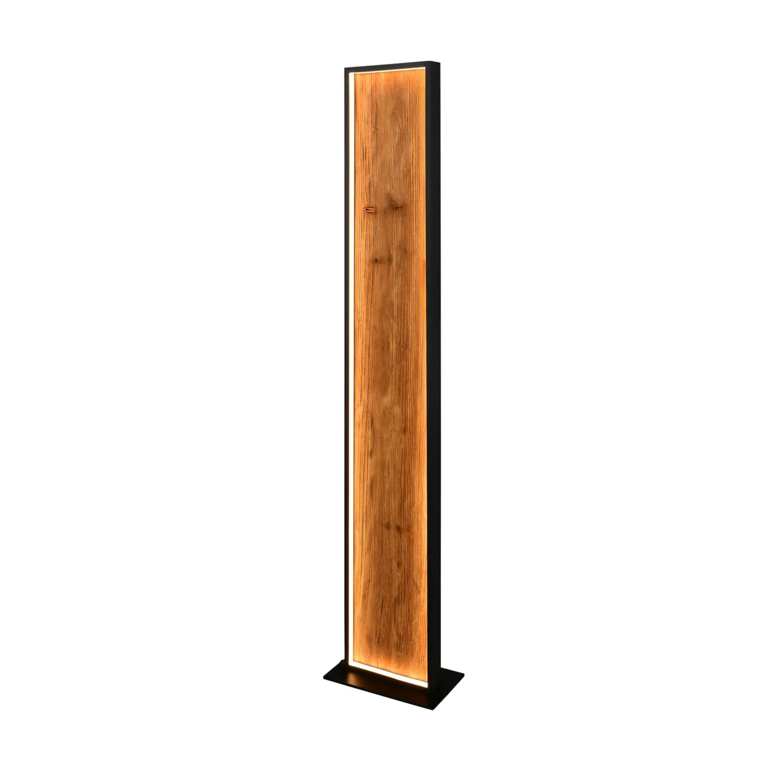 lámpara de pie LED Kalea, altura 120 cm, color madera, madera