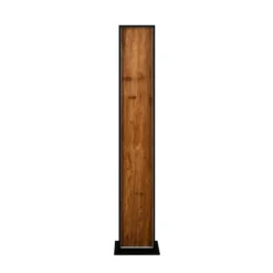 lámpara de pie LED Kalea, altura 120 cm, color madera, madera