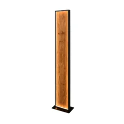 lámpara de pie LED Kalea, altura 120 cm, color madera, madera