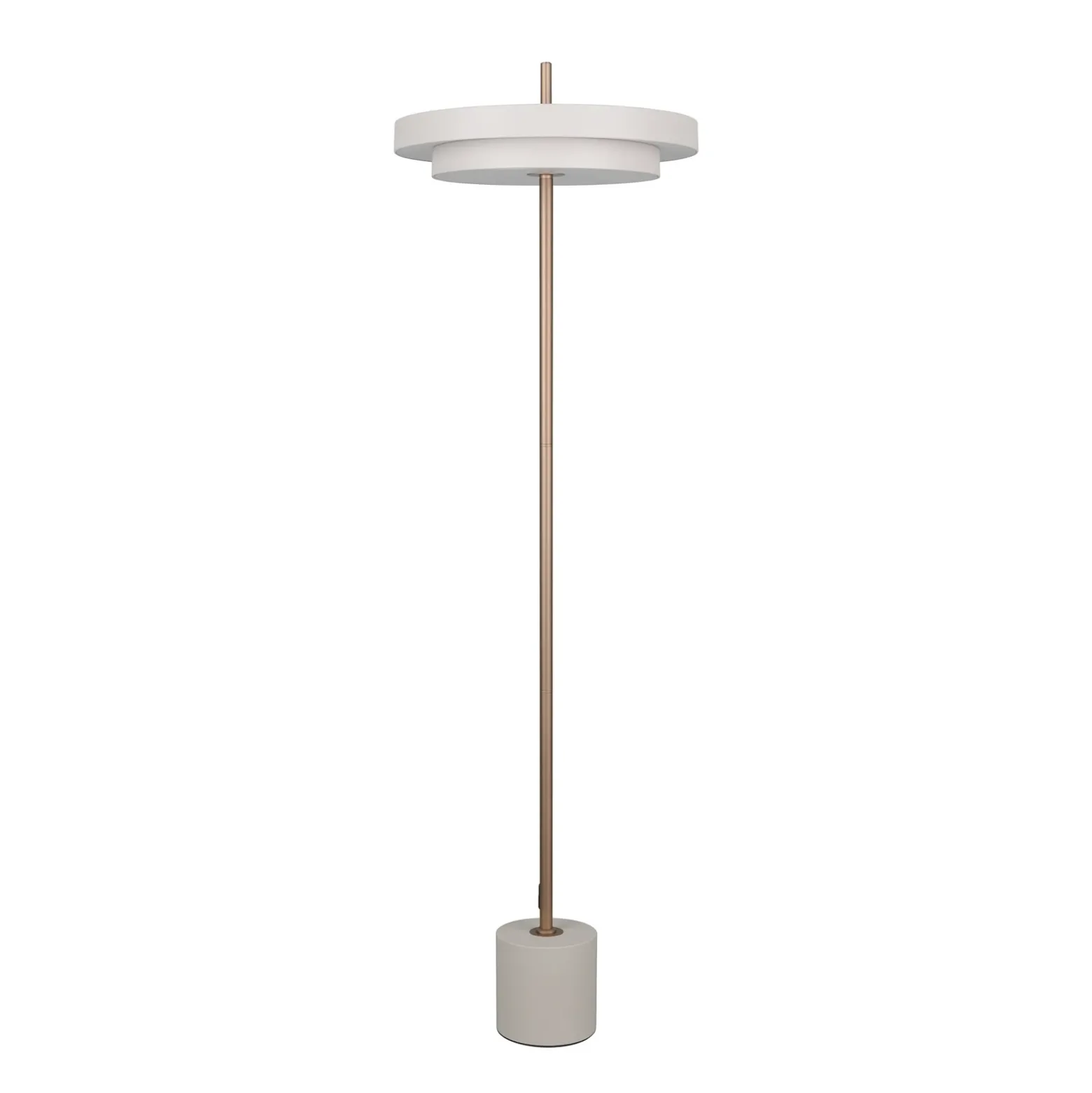 Lámpara de pie LED Keaton, gris claro, altura 138 cm, metal, CCT