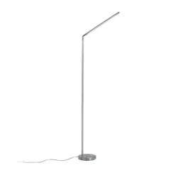 Lámpara de pie LED Lindby Jabbo, 163 cm, níquel, metal
