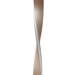 Lámpara de pie LED Lindby «Jaren», negra/marrón, 114 cm, CCT