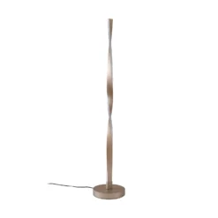 Lámpara de pie LED Lindby «Jaren», negra/marrón, 114 cm, CCT