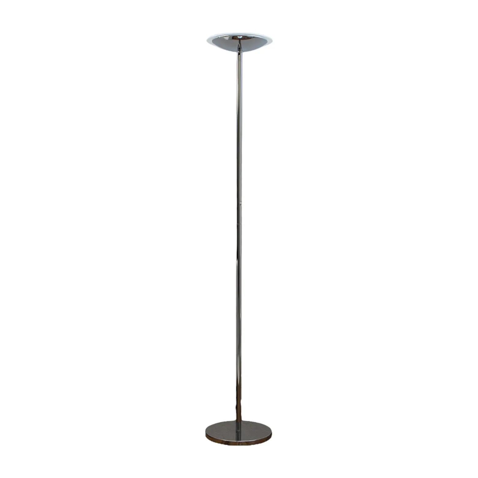 Lámpara de pie LED Lindby Malea, color cromo, atenuable, 180 cm