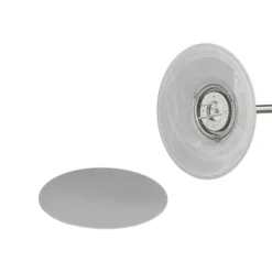 Lámpara de pie LED Lindby Ragna, brazo de lectura, níquel, atenuable