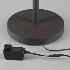 Lámpara de pie LED Lindby Ragna, brazo de lectura, marrón oscuro, atenuable