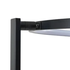 Lámpara de pie LED Lindby Rayón, negro, metal, altura 150,3 cm