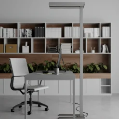 Lámpara de pie LED Logan Basic de Arcchio,juego de 2, plateada, 6000 lm