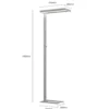 Lámpara de pie LED Logan Basic de Arcchio, plateada, 6000 lm, atenuable