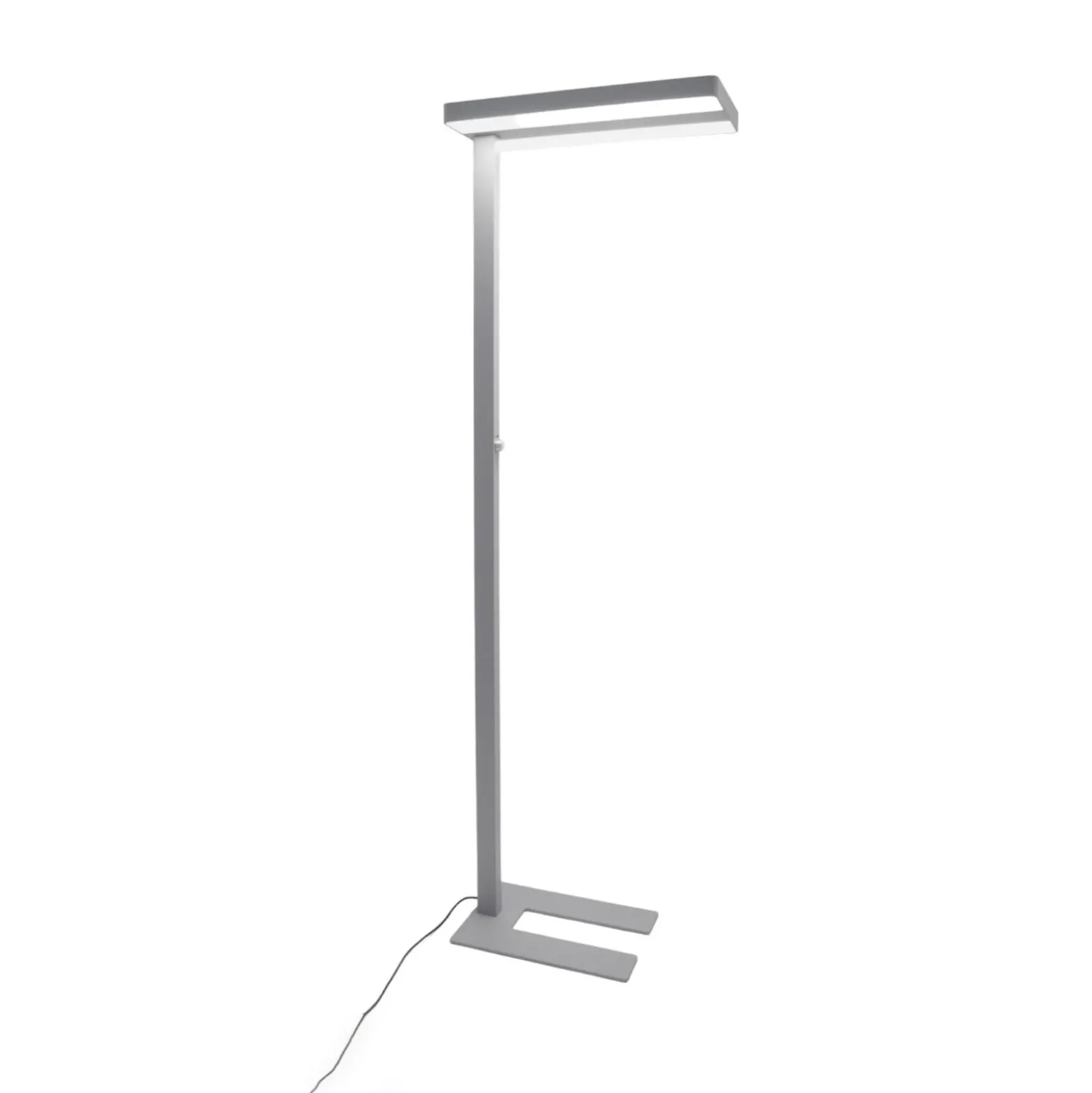 Lámpara de pie LED Logan Neo de Arcchio, plateada, atenuable, metal