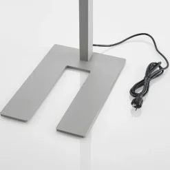 Lámpara de pie LED Logan Pro de Arcchio, plateada, con sensor, atenuable