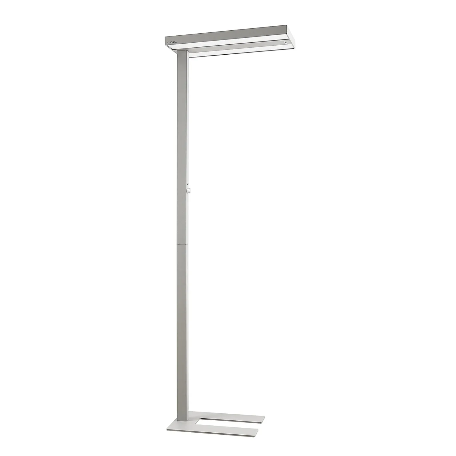 Lámpara de pie LED Logan Pro de Arcchio, plateada, con sensor, atenuable
