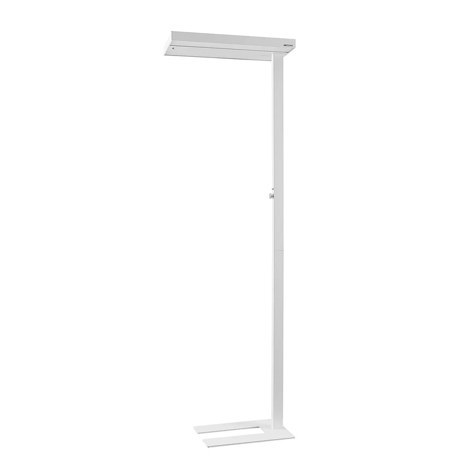Lámpara de pie LED Logan Pro de Arcchio, blanca, con sensor, atenuable