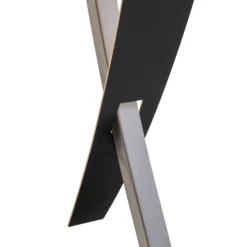Lámpara de pie LED Lucande Marija, negra, metal, altura 140 cm