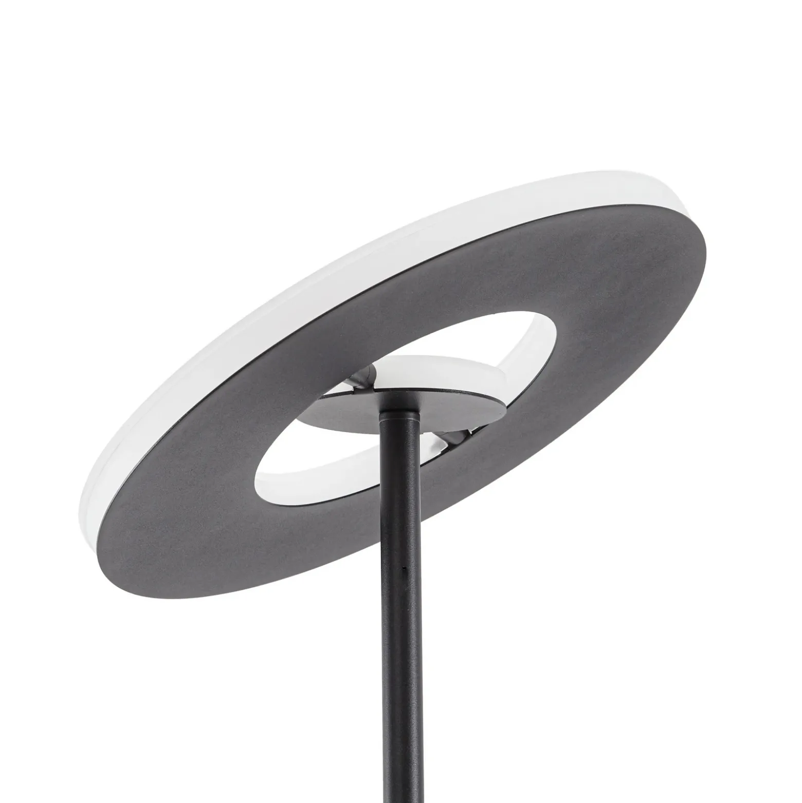 Lámpara de pie LED Lucande Raymond, negra, CCT, atenuable
