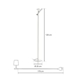 Lámpara de pie LED Magneto de Foscarini, blanca