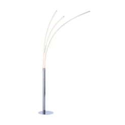 Lámpara de pie LED Maja, cromo de 3 luces