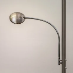 Lámpara de pie LED Malea de Lindby, níquel, lámpara de lectura, atenuable