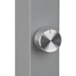 Lámpara de pie LED MAULjaval, color plata, 196 cm, base atenuable