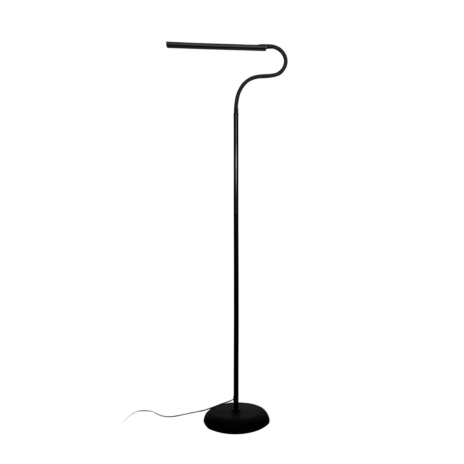 Lámpara de pie LED MAULpirro, negro, 126 cm, atenuable