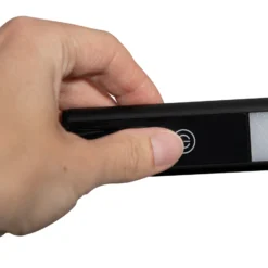 Lámpara de pie LED MAULpirro, negro, 126 cm, atenuable