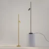 Lámpara de pie LED Maytoni Thin, negra, aluminio, altura 155 cm, atenuable