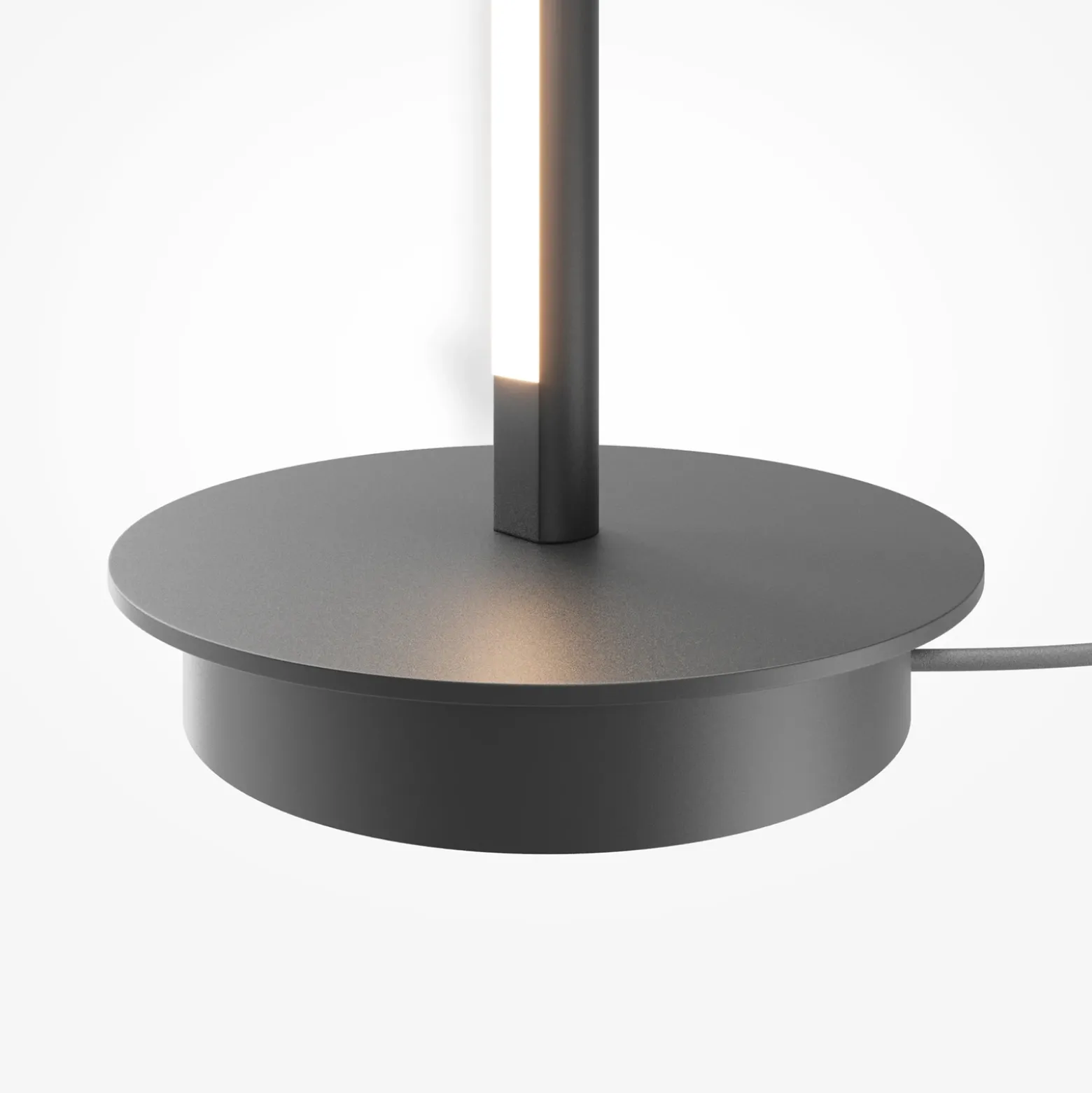 Lámpara de pie LED Maytoni Thin, negra, aluminio, altura 155 cm, atenuable