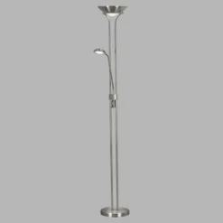 Lámpara de pie LED Mother & Child, plata, lámpara de lectura, atenuable