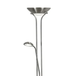 Lámpara de pie LED Mother & Child, plata, lámpara de lectura, atenuable
