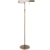 Lámpara de pie LED New Bari, bronce, altura 180 cm, metal, atenuador