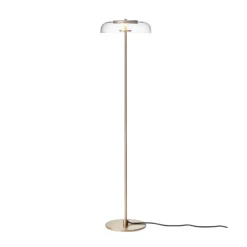 Lámpara de pie LED Nuura Blossi, altura 120 cm, color dorado/transparente