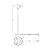 Lámpara de pie LED OSRAM Decor Curve Felt, gris, fieltro, 3000 K