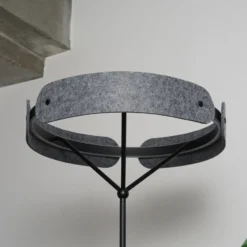 Lámpara de pie LED OSRAM Decor Curve Felt, gris, fieltro, 3000 K