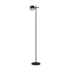 Lámpara de pie LED OSRAM Decor Kyoto, aluminio, negro, atenuable