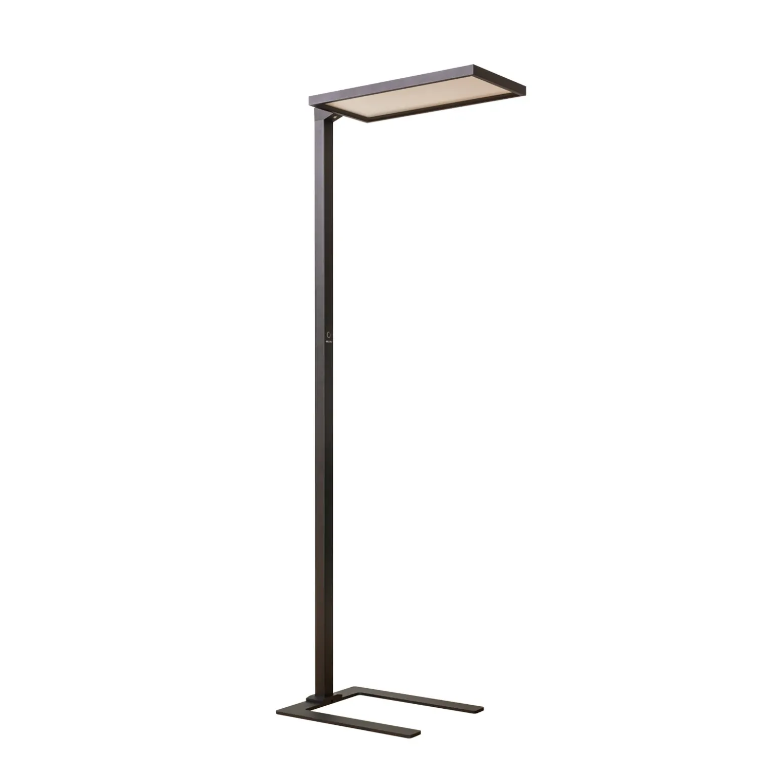 Lámpara de pie LED para oficina Arcchio Nelus, negra, con sensor, atenuable