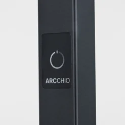 Lámpara de pie LED para oficina Arcchio Nelus, negra, con sensor, atenuable