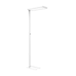 Lámpara de pie LED para oficina MAULjura, blanca, aluminio, 196,5 cm, 4000 K
