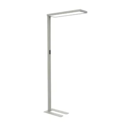 Lámpara de pie LED para oficina MAULsenja, color plateado, sensor, 196 cm