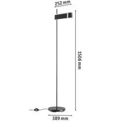 Lámpara de pie LED Paulmann Smart Jagun, antracita, 151 cm, fieltro