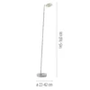 Lámpara de pie LED Paul Neuhaus Akku-Bente, gris, CCT, USB-C