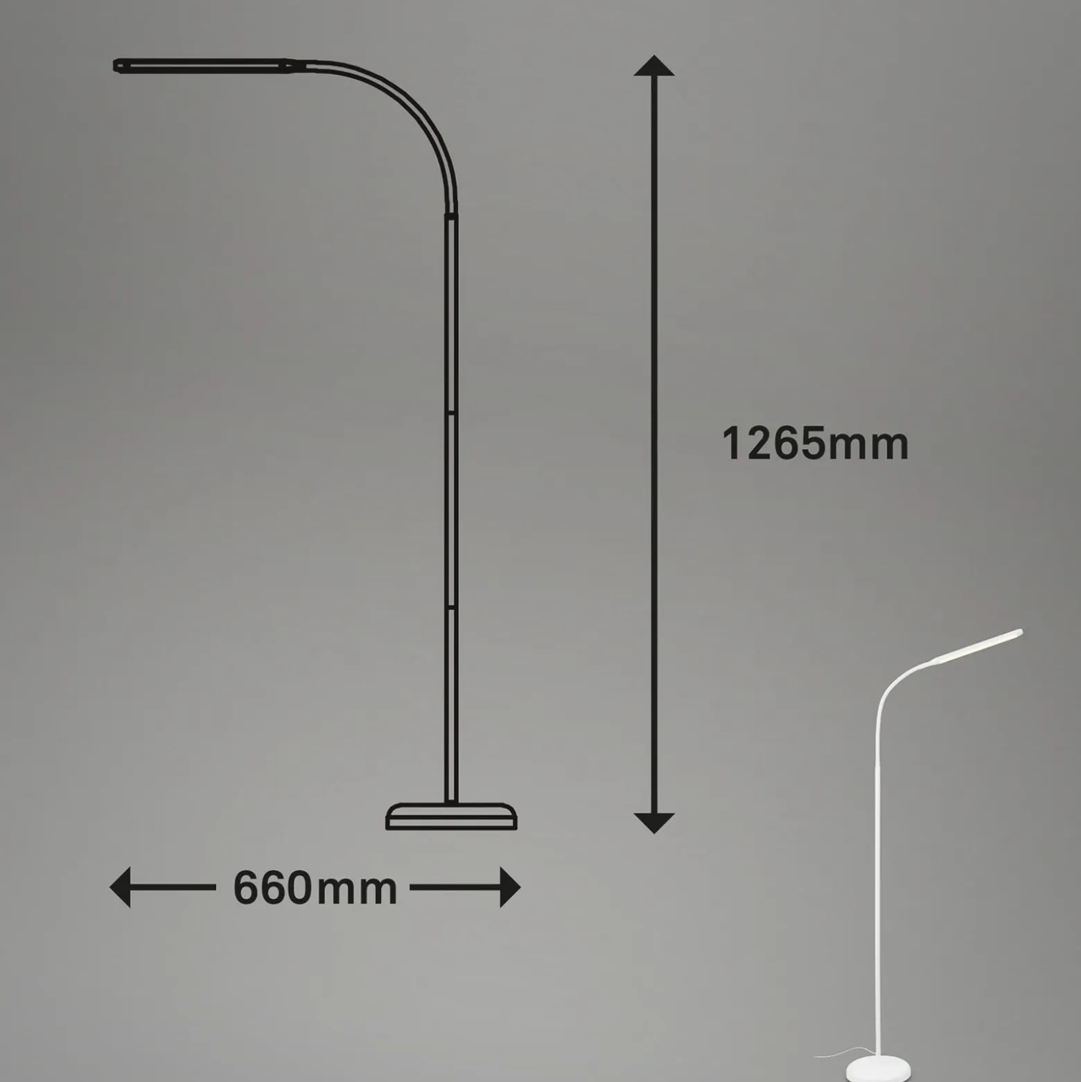 Lámpara de pie LED Pivaz ajustable touchdim blanco