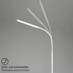 Lámpara de pie LED Pivaz ajustable touchdim blanco