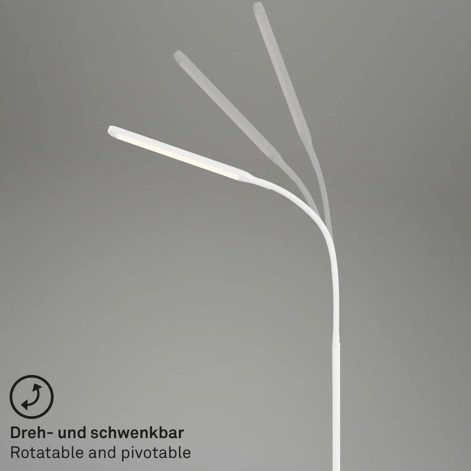 Lámpara de pie LED Pivaz ajustable touchdim blanco