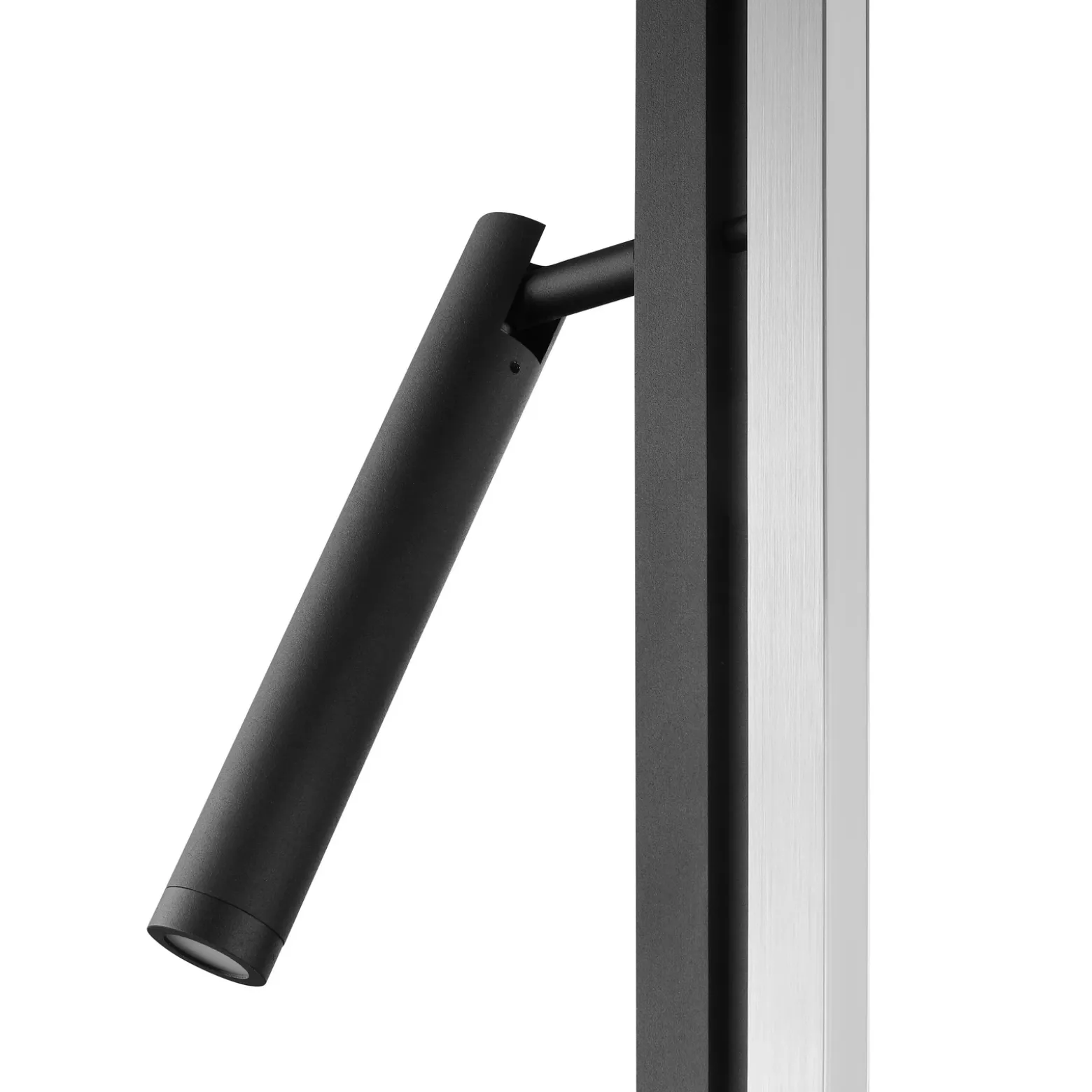 Lámpara de pie LED Pulse, negro, altura 150 cm, metal, brazo de lectura